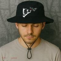 Bear Skeleton Boop Bear Funny Halloween Girl Bucket Hat thumb 2