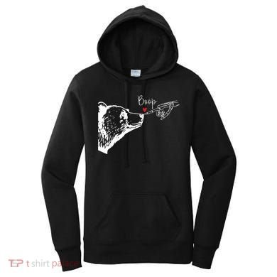 Bear Skeleton Boop Bear Funny Halloween Girl Women's Hoodie