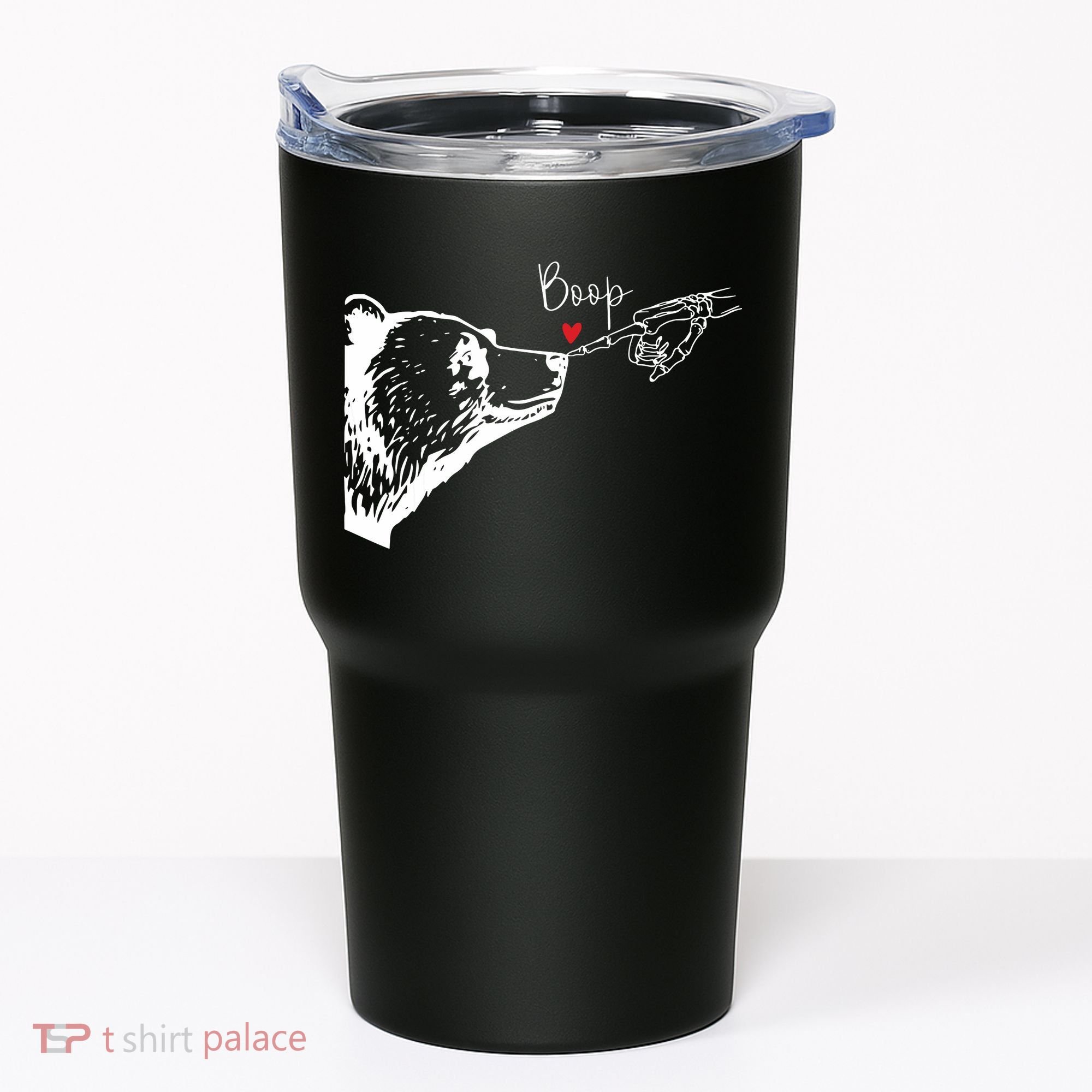 Bear Skeleton Boop Bear Funny Halloween Girl Tumbler