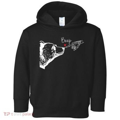Bear Skeleton Boop Bear Funny Halloween Girl Toddler Hoodie