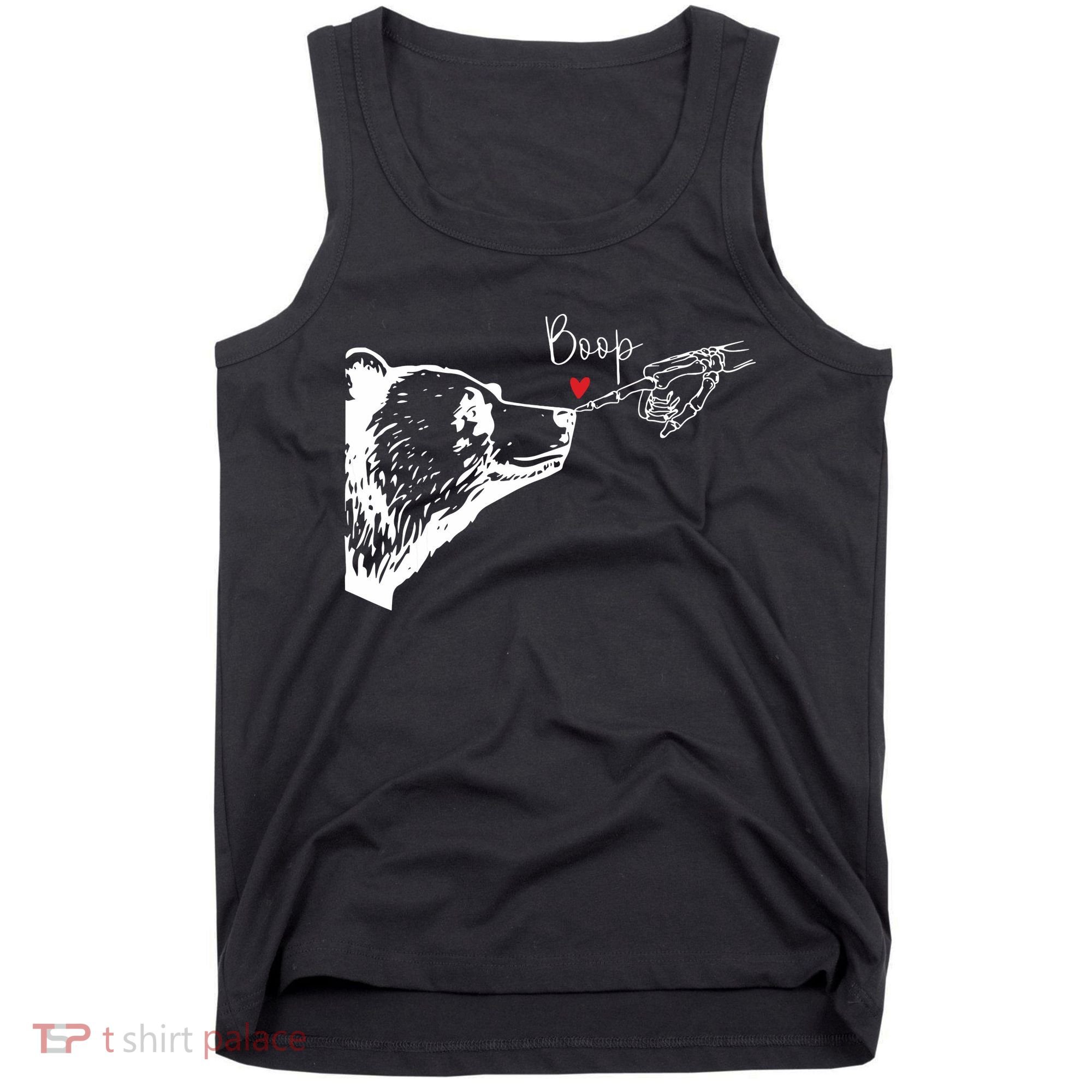 Bear Skeleton Boop Bear Funny Halloween Girl Tank Top