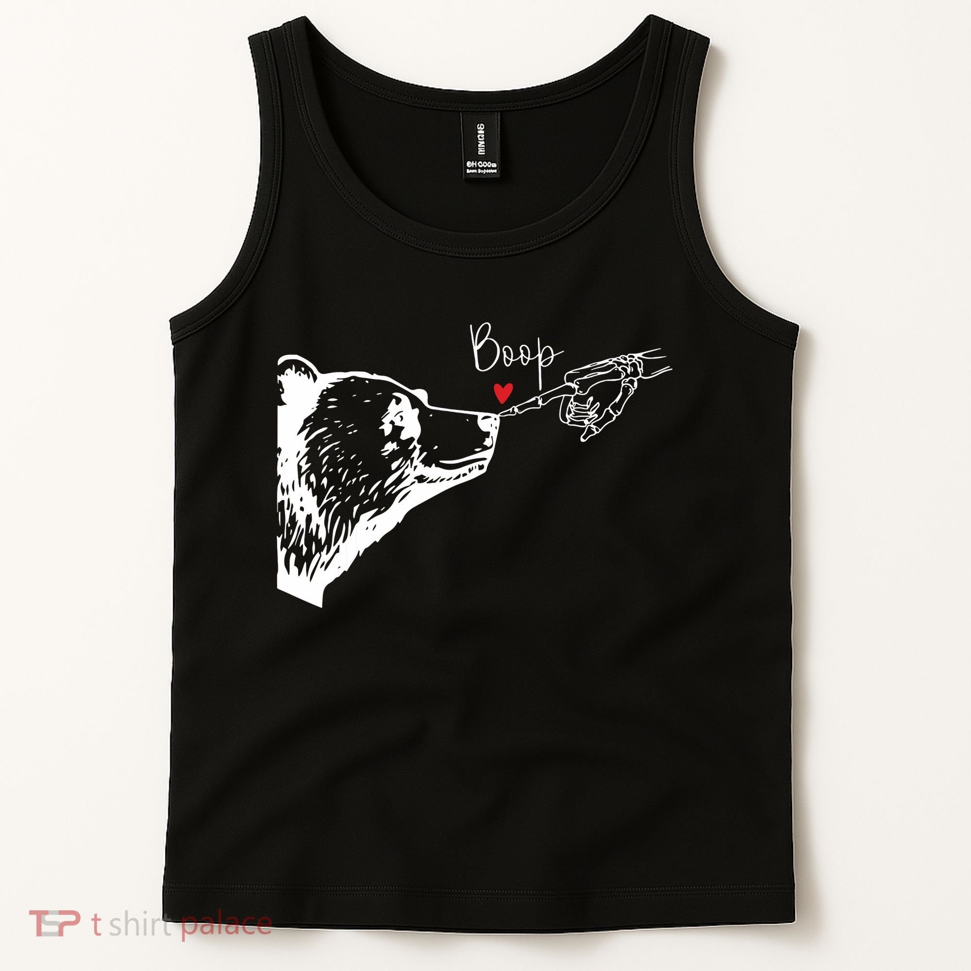 Bear Skeleton Boop Bear Funny Halloween Girl Tank Top