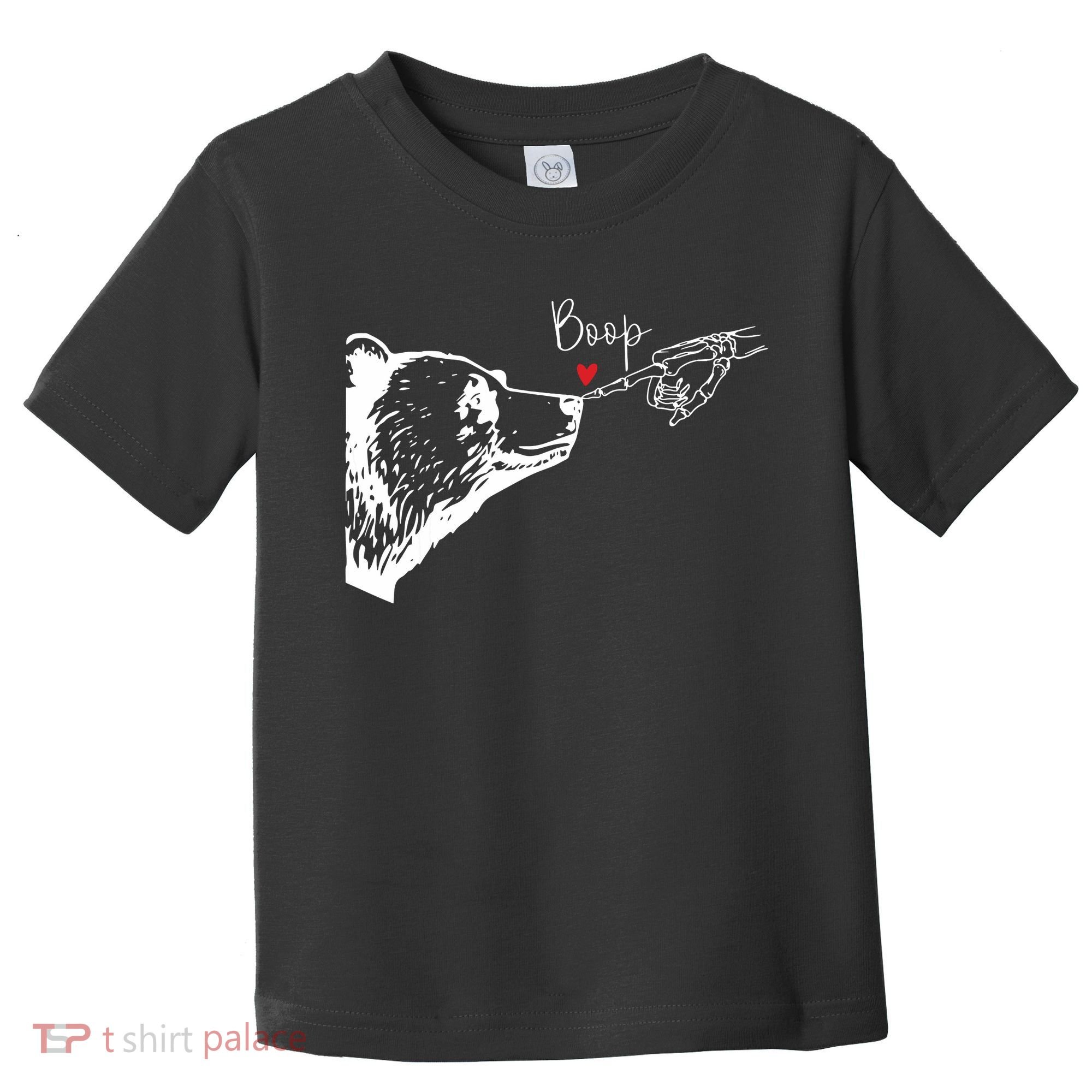Bear Skeleton Boop Bear Funny Halloween Girl Toddler T-Shirt