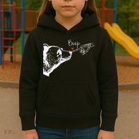 Bear Skeleton Boop Bear Funny Halloween Girl Kids Hoodie thumb 3