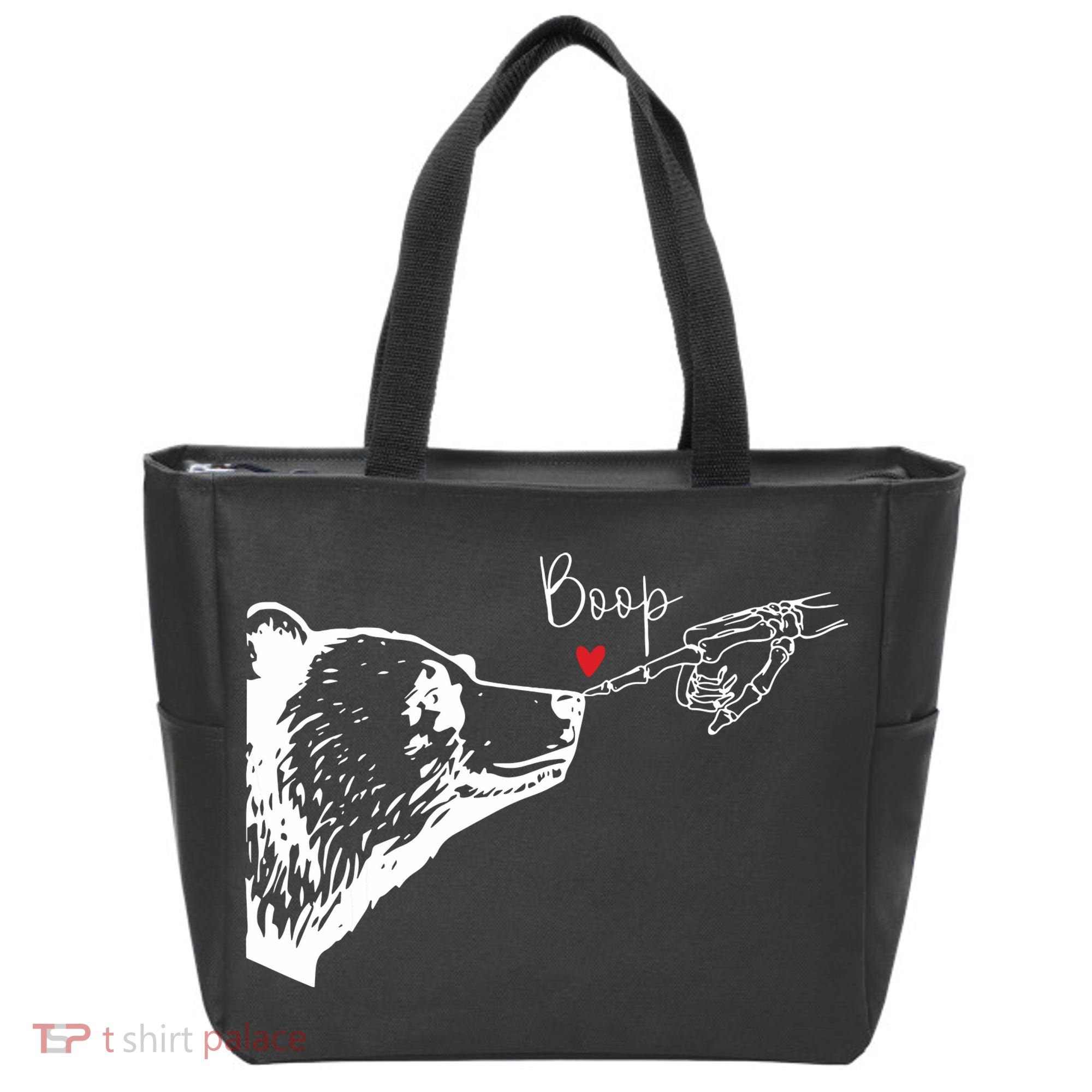 Bear Skeleton Boop Bear Funny Halloween Girl Tote Bag