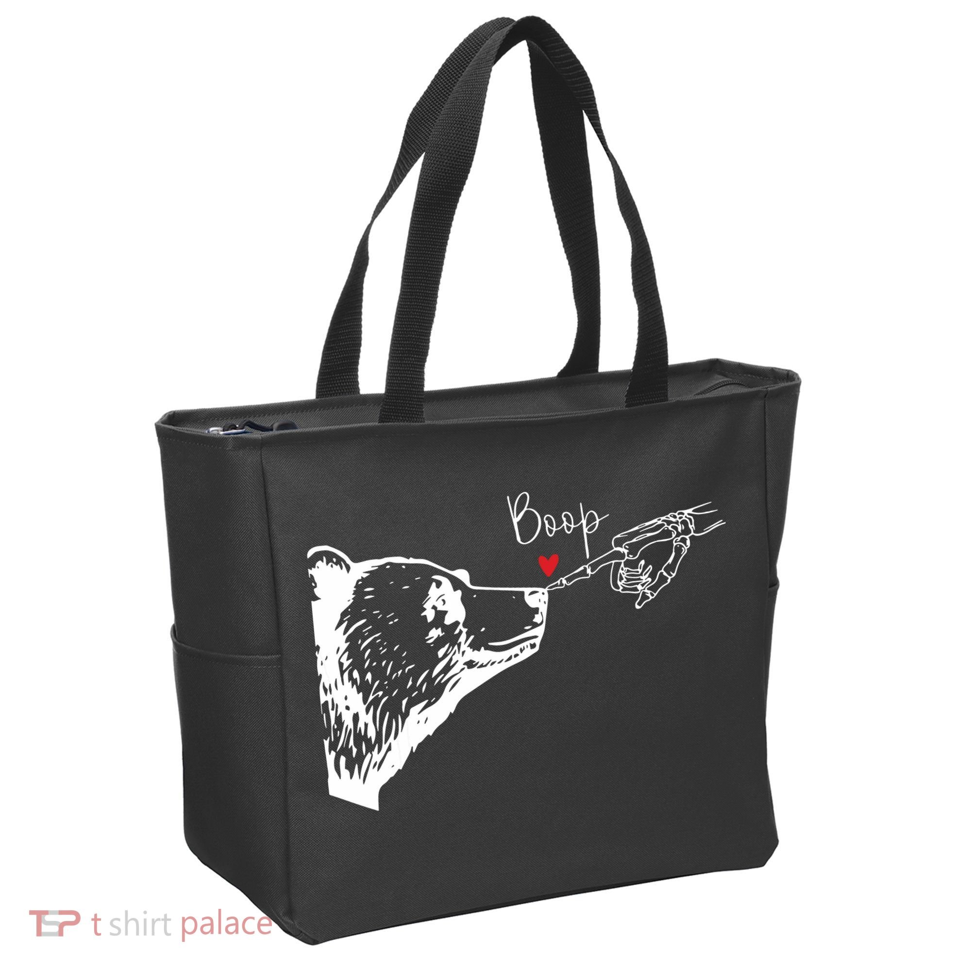 Bear Skeleton Boop Bear Funny Halloween Girl Tote Bag