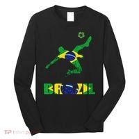 Brazil Soccer Brazilian Football Player Brasileiro Player Long Sleeve Shirt thumb 0