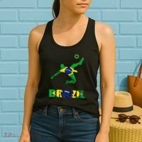 Brazil Soccer Brazilian Football Player Brasileiro Player Women's Tank Top thumb 2