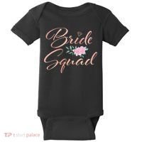 Bride Squad Bachelorette Party Bridal Shower Bridesmaid Baby Bodysuit thumb 0