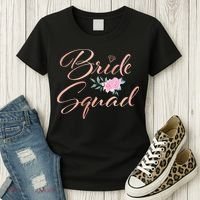 Bride Squad Bachelorette Party Bridal Shower Bridesmaid Women's T-Shirt thumb 3