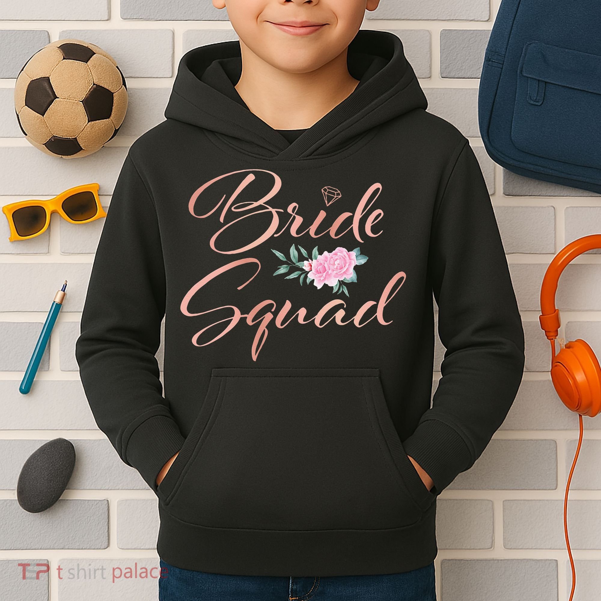 Bride Squad Bachelorette Party Bridal Shower Bridesmaid Kids Hoodie