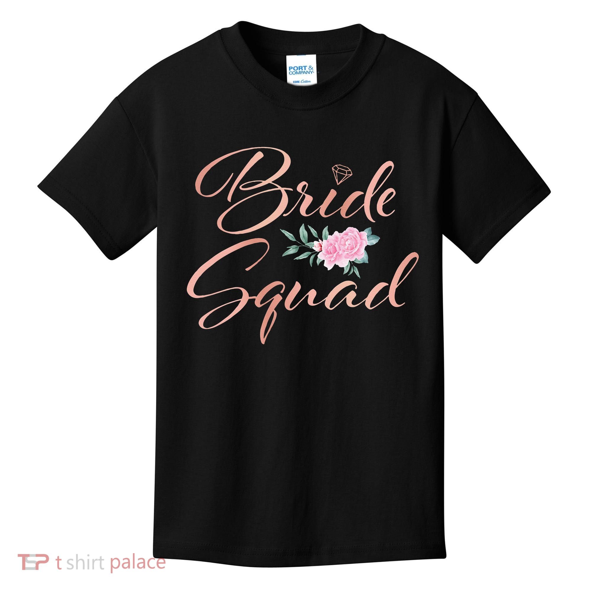 Bride Squad Bachelorette Party Bridal Shower Bridesmaid Kids T-Shirt