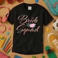 Bride Squad Bachelorette Party Bridal Shower Bridesmaid Kids T-Shirt thumb 3