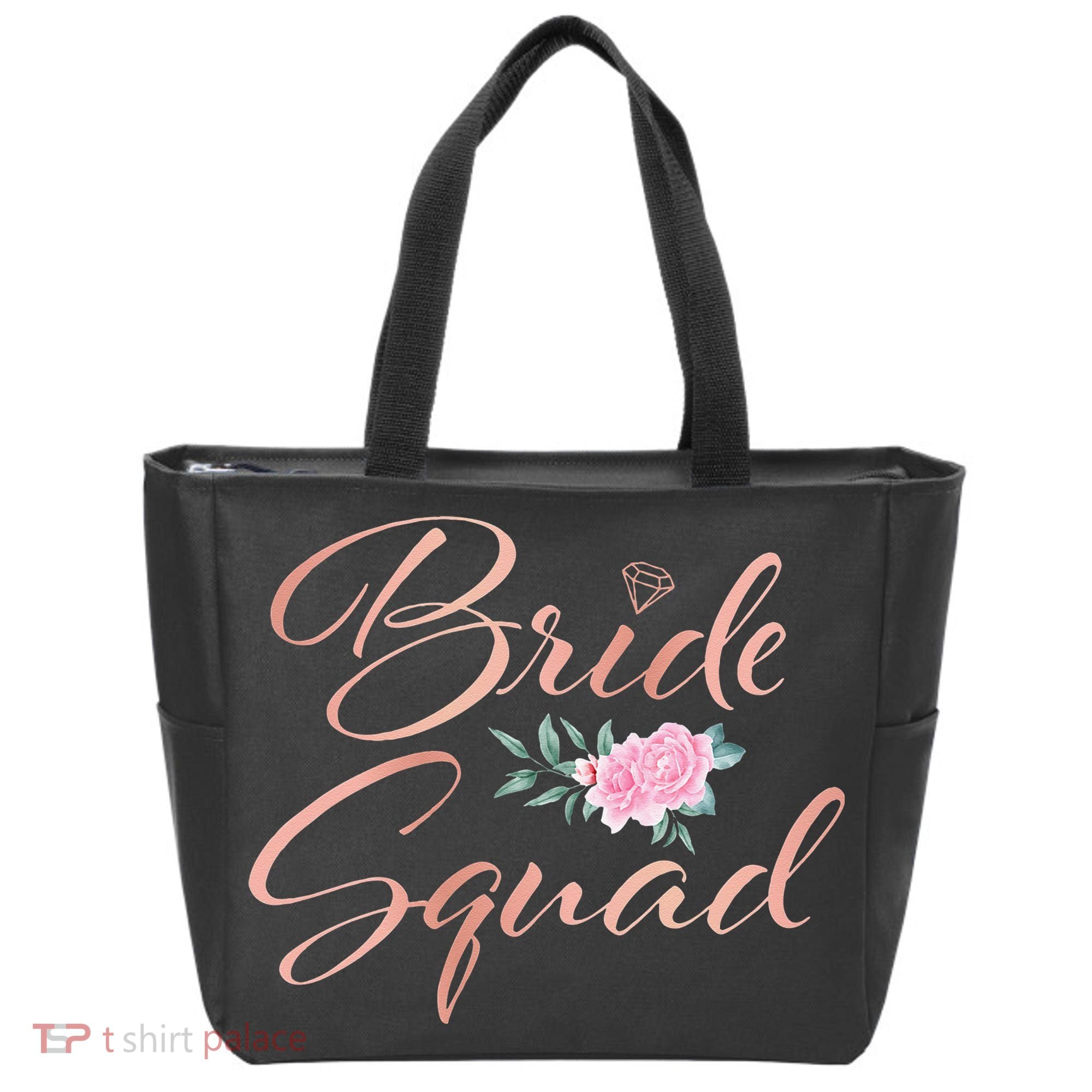 Bride Squad Bachelorette Party Bridal Shower Bridesmaid Tote Bag