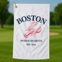 Boston Souvenir Boston Massachu Golf Towel thumb 1