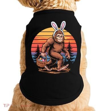Bigfoot Sasquatch Bunny Easter Eggs Retro  Doggie Tank