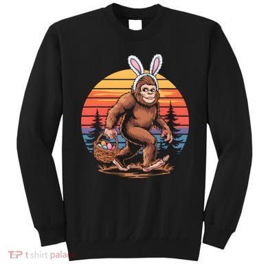 Bigfoot Sasquatch Bunny Easter Eggs Retro  Sweatshirt