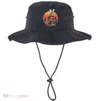Bigfoot Sasquatch Bunny Easter Eggs Retro  Bucket Hat thumb 0