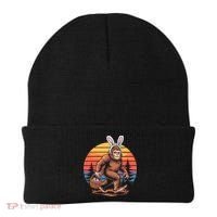 Bigfoot Sasquatch Bunny Easter Eggs Retro  Beanie thumb 0
