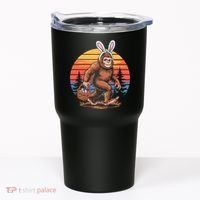 Bigfoot Sasquatch Bunny Easter Eggs Retro  Tumbler thumb 0