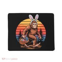 Bigfoot Sasquatch Bunny Easter Eggs Retro  Mousepad thumb 0