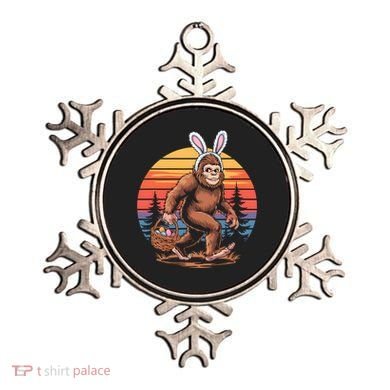 Bigfoot Sasquatch Bunny Easter Eggs Retro  Ornament
