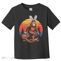 Bigfoot Sasquatch Bunny Easter Eggs Retro  Toddler T-Shirt thumb 0