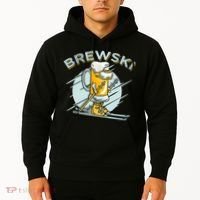 Brewski - Skiing Beer for Winter Sport Hoodie thumb 2