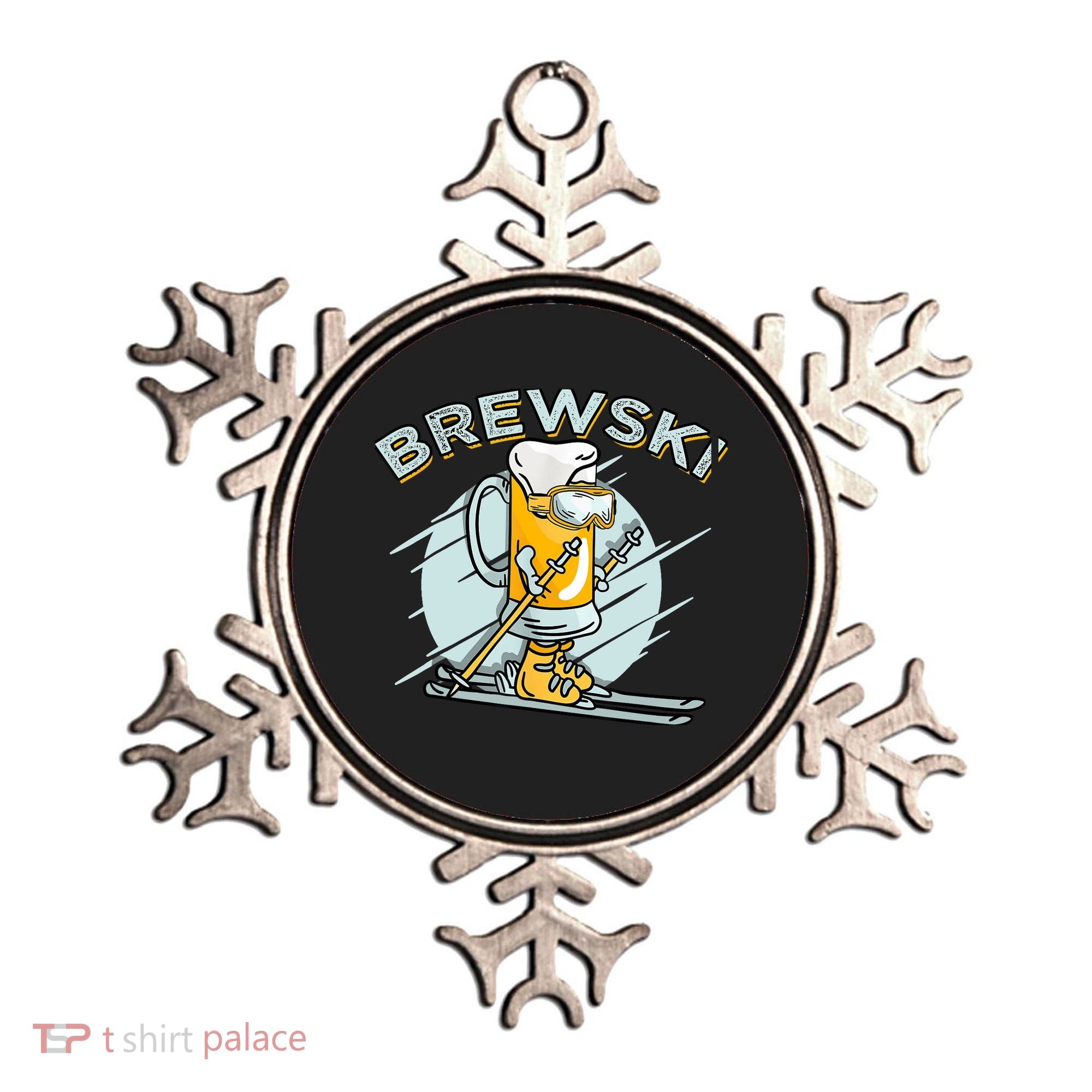 Brewski - Skiing Beer for Winter Sport Ornament