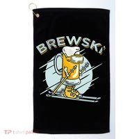 Brewski - Skiing Beer for Winter Sport Golf Towel thumb 0
