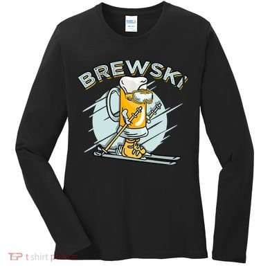 Brewski - Skiing Beer for Winter Sport Women's Long Sleeve Shirt