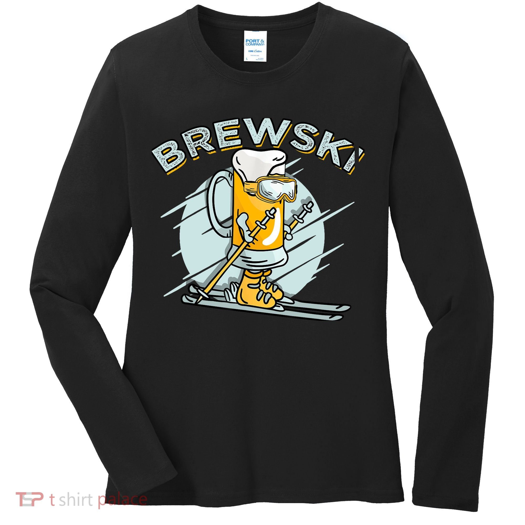 Brewski - Skiing Beer for Winter Sport Women's Long Sleeve Shirt