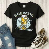 Brewski - Skiing Beer for Winter Sport Women's T-Shirt thumb 3