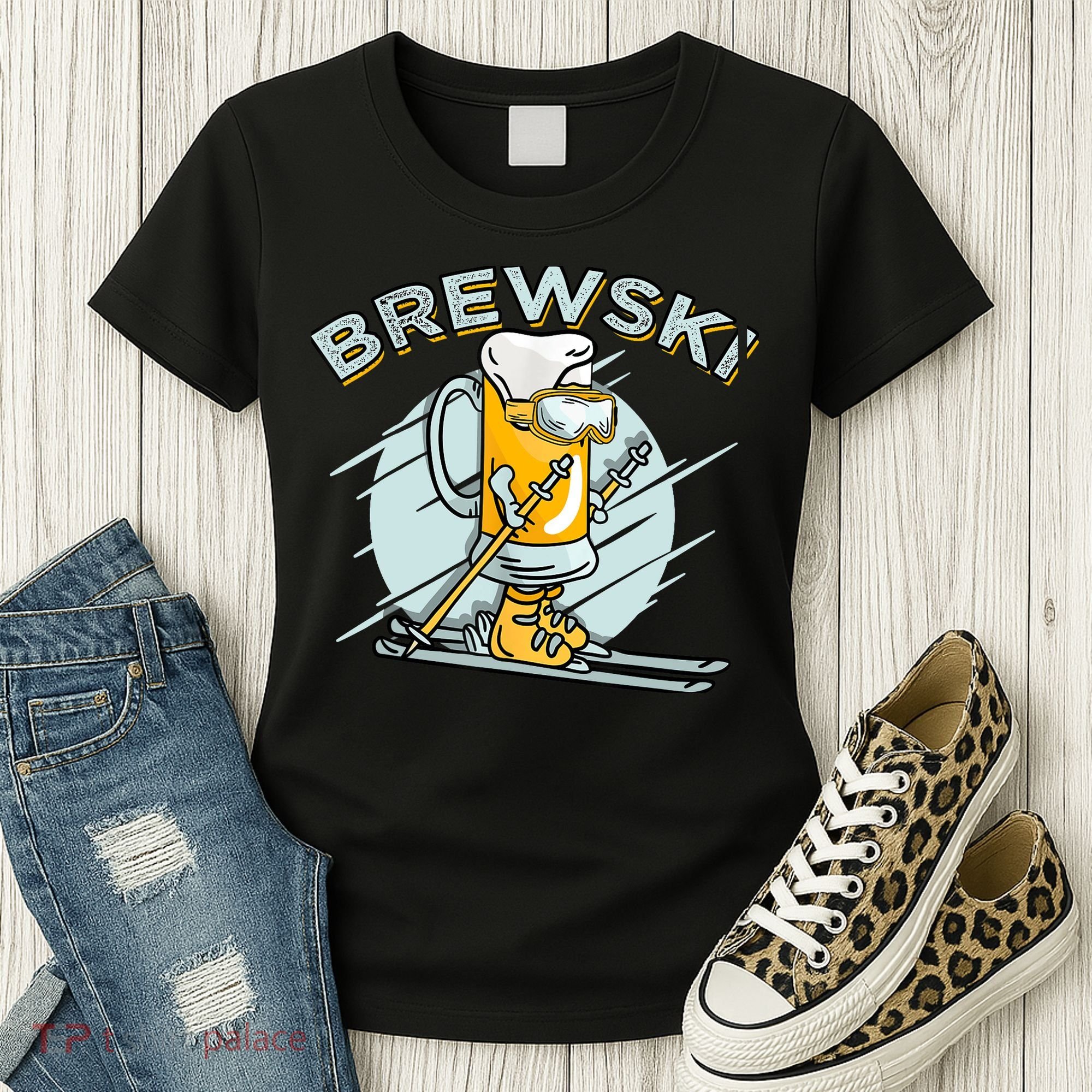 Brewski - Skiing Beer for Winter Sport Women's T-Shirt