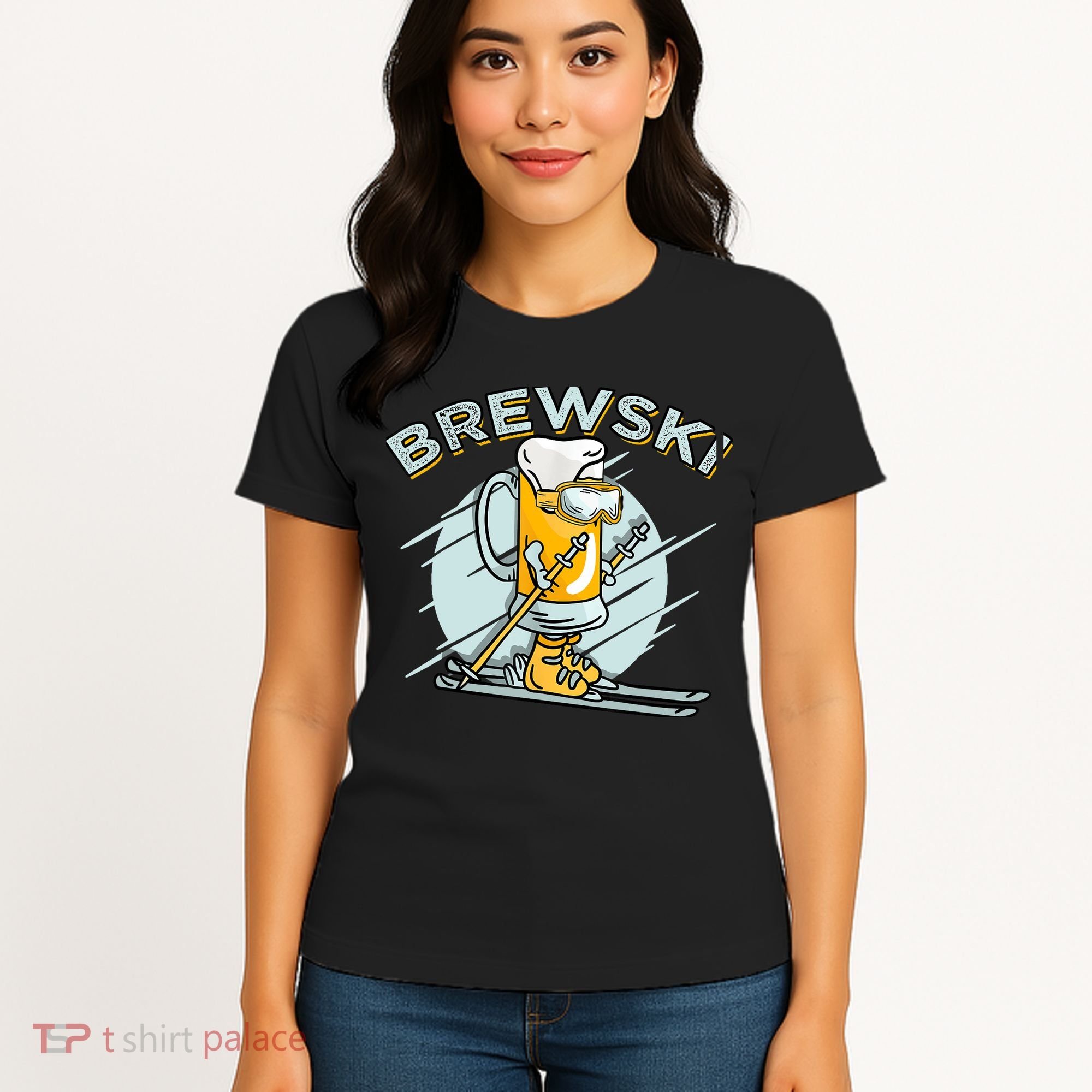 Brewski - Skiing Beer for Winter Sport Women's T-Shirt