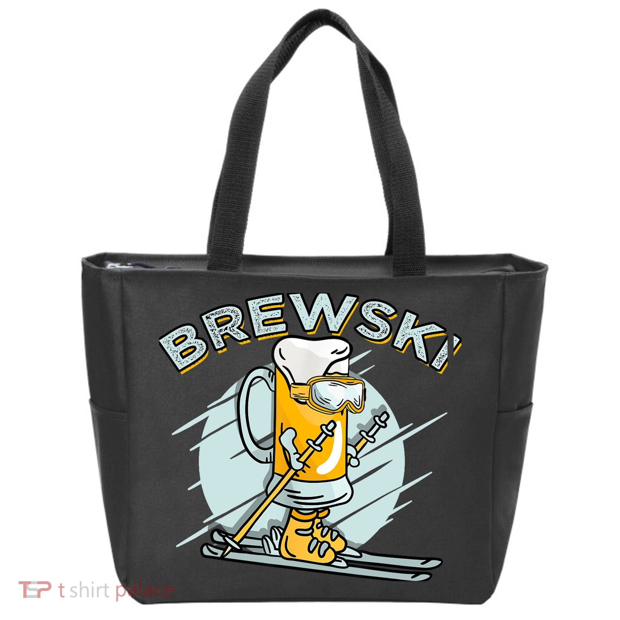 Brewski - Skiing Beer for Winter Sport Tote Bag