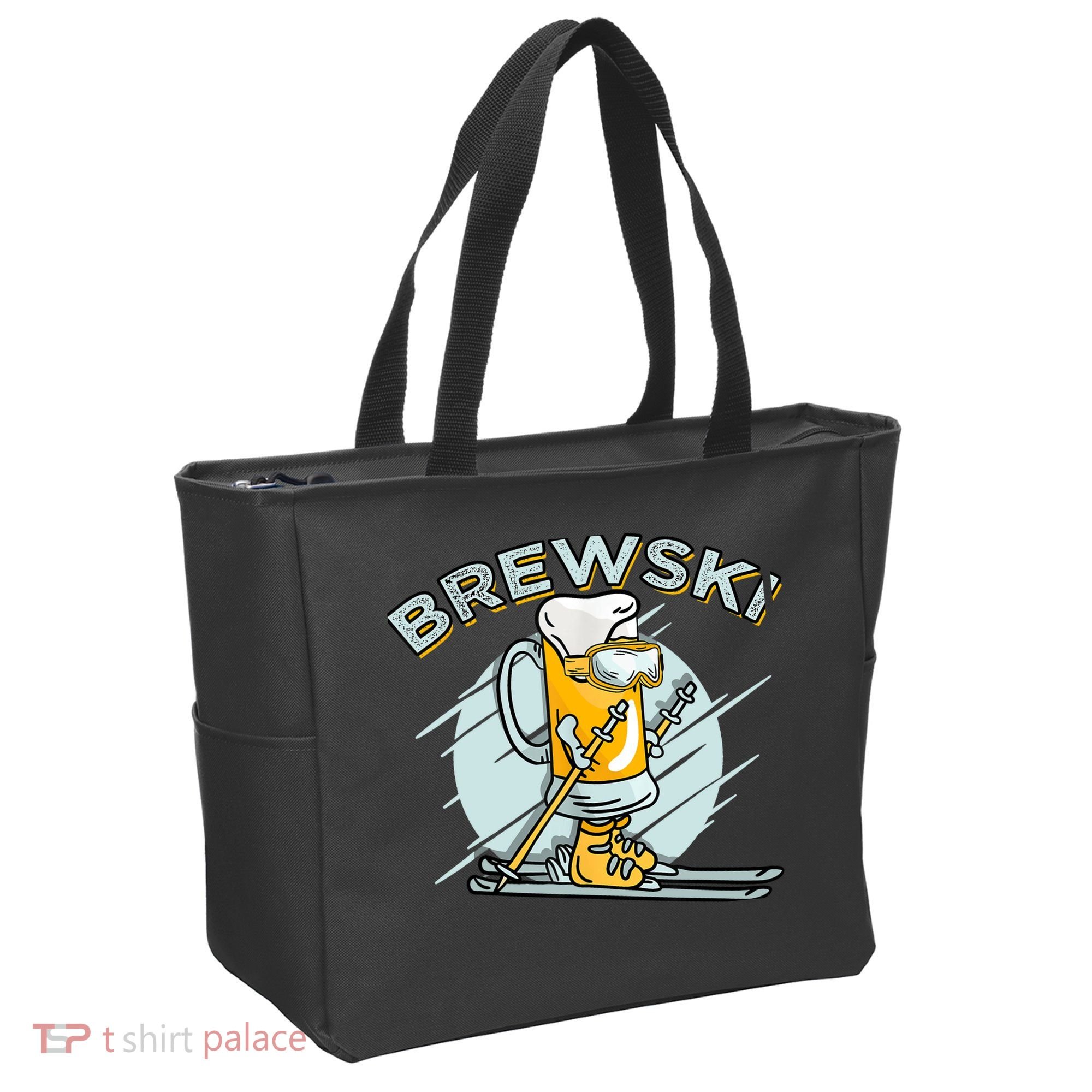Brewski - Skiing Beer for Winter Sport Tote Bag