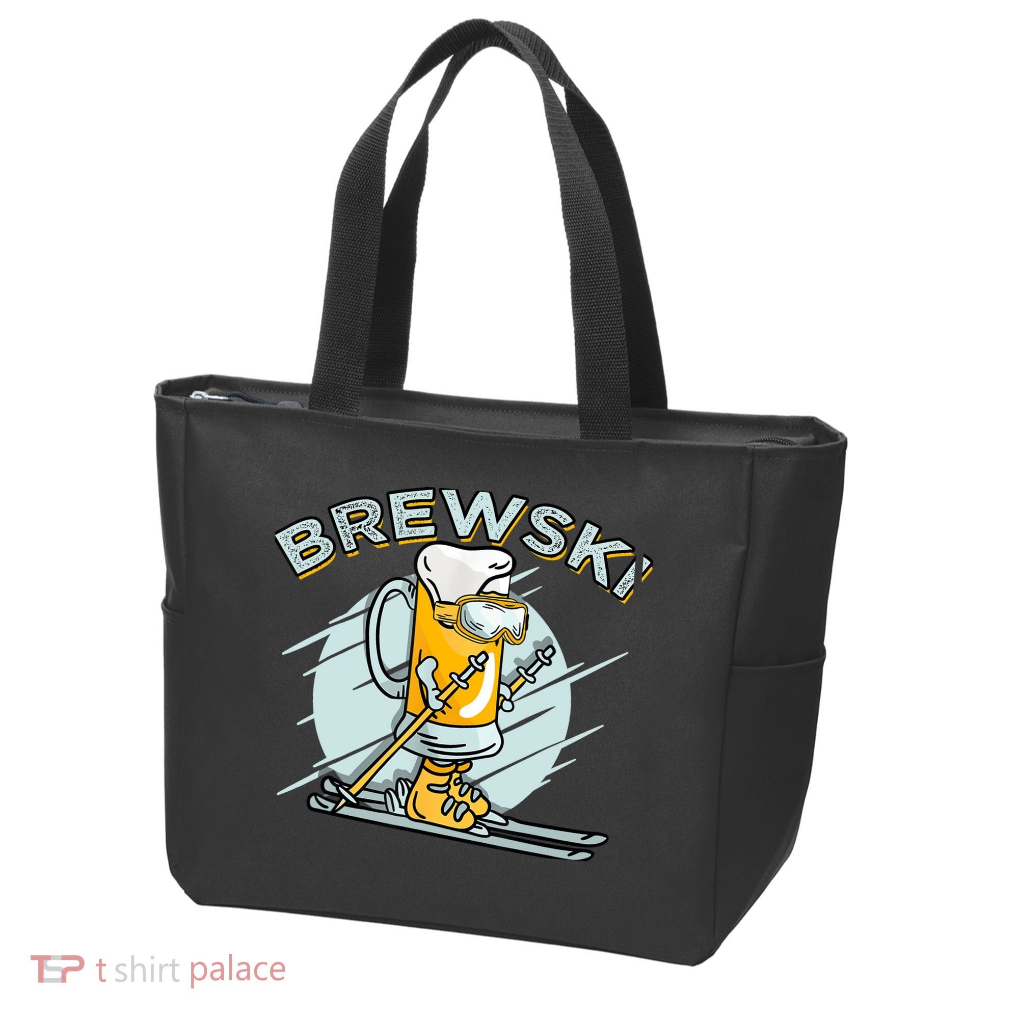 Brewski - Skiing Beer for Winter Sport Tote Bag