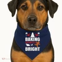 Baking Spirits Bright USA-Made Doggie Bandana thumb 1
