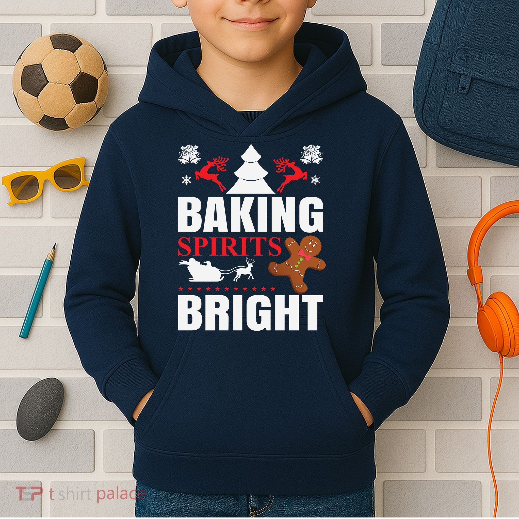 Baking Spirits Bright Kids Hoodie