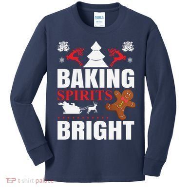 Baking Spirits Bright Kids Long Sleeve Shirt