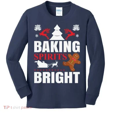 Baking Spirits Bright Kids Long Sleeve Shirt