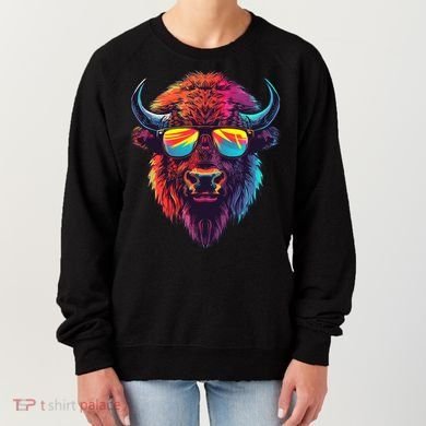 Bison Sunglasses Women's Sweatshirt