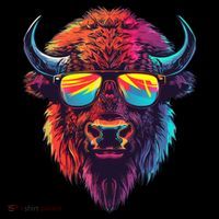 Bison Sunglasses Women's Hoodie thumb 2
