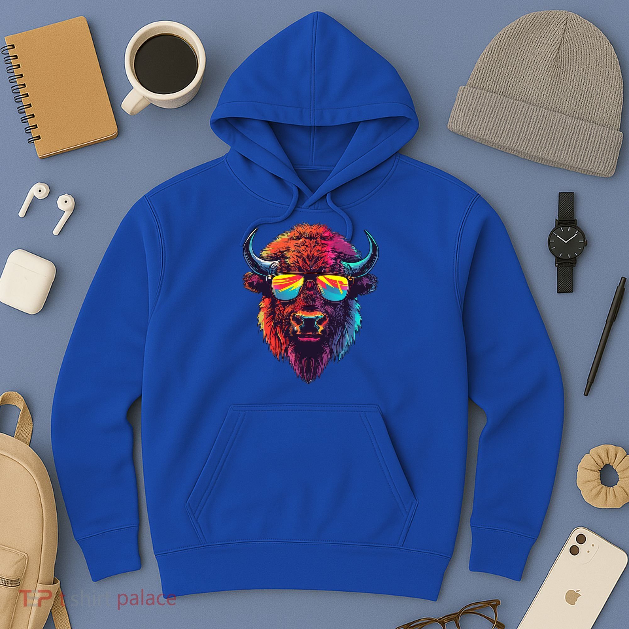 Bison Sunglasses Hoodie