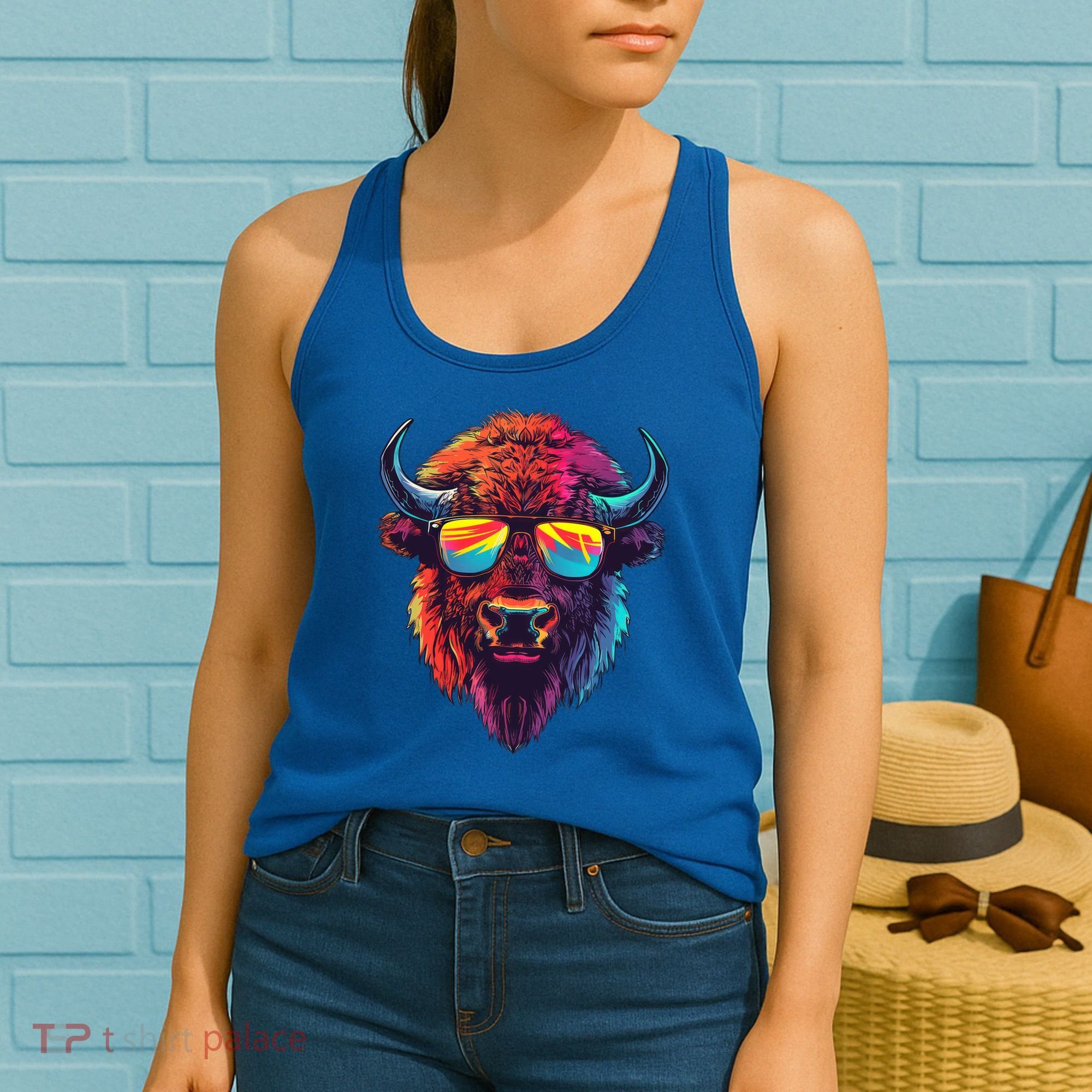 Bison Sunglasses Women's Tank Top
