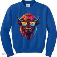Bison Sunglasses Kids Sweatshirt thumb 0