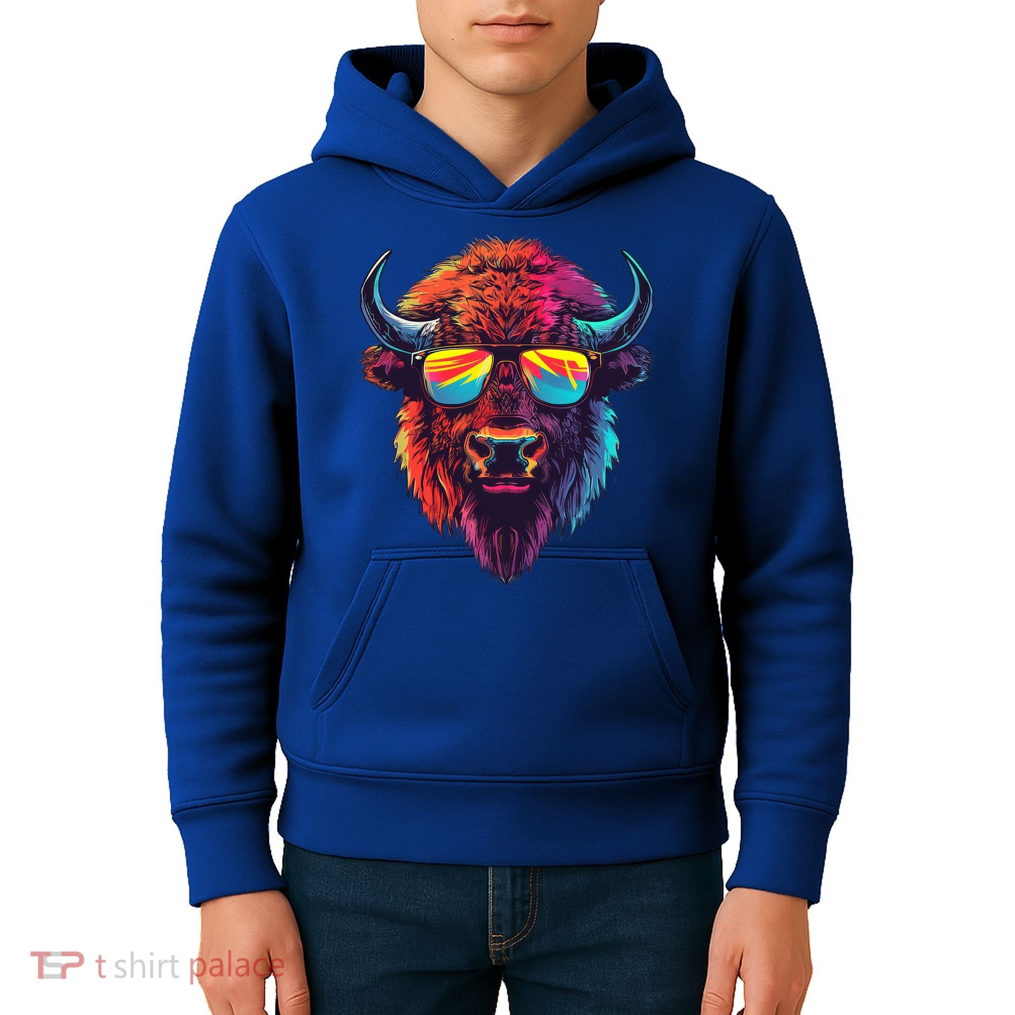 Bison Sunglasses Kids Hoodie