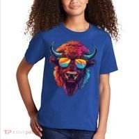 Bison Sunglasses Kids T-Shirt thumb 2