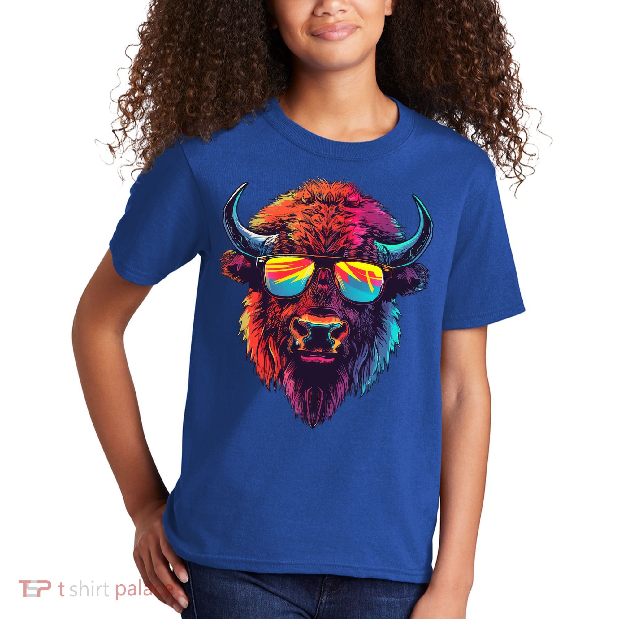 Bison Sunglasses Kids T-Shirt